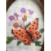 画像2: オランダ アンティーク お花と蝶の刺繍 木製フレーム 壁掛け (2)
