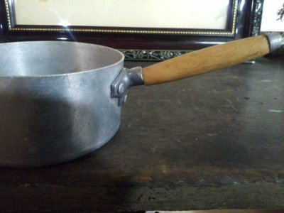 画像3: フランス アンティーク ままごと用 アルミ片手鍋